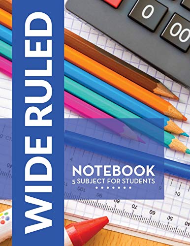 Wide Ruled Notebook 5 Subject For Students [Paperback]
