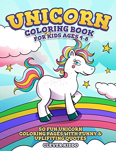 Unicorn Coloring Book for Kids Ages 4-8  50 Fun Unicorn Coloring Pages with Fun [Paperback]