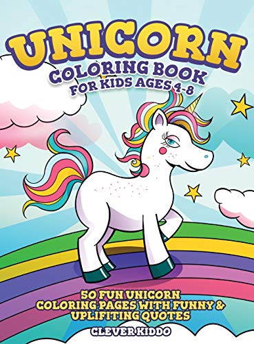Unicorn Coloring Book for Kids Ages 4-8  50 Fun Unicorn Coloring Pages with Fun [Hardcover]