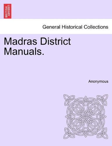 Madras District Manuals [Paperback]
