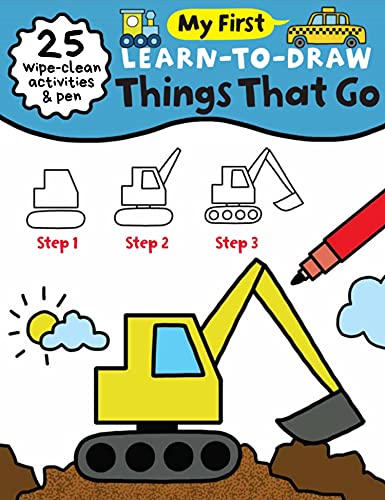 My First Learn-To-Draw Things That Go (25 Wipe Clean Activities + Dry Erase Ma [Spiral bound]