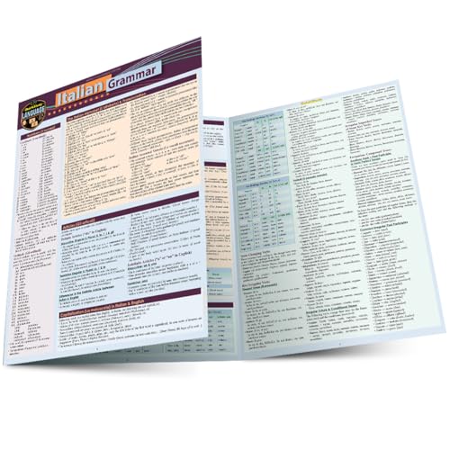 Italian Grammar a QuickStudy Laminated Language Reference Guide [Fold-out book or cha]
