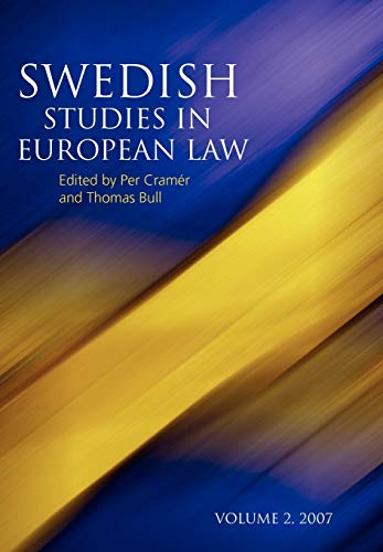 Swedish Studies in European Law - Volume 2 [Hardcover]