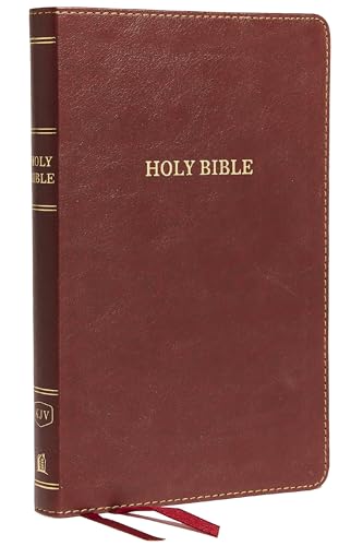 KJV Holy Bible Thinline, Burgundy Leathersoft, Red Letter, Comfort Print (Thumb [Leather / fine bindi]