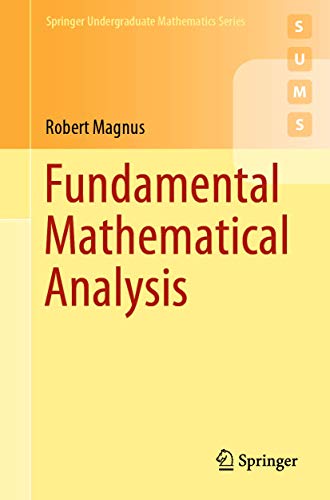 Fundamental Mathematical Analysis [Paperback]