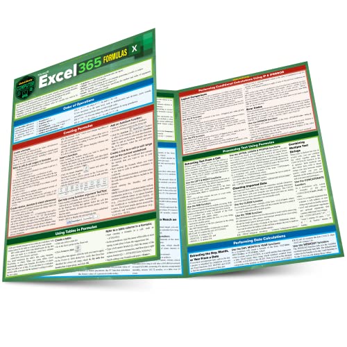 Microsoft Excel 365 Formulas a QuickStudy Laminated Reference Guide [Pamphlet]