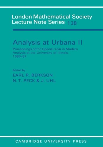 Analysis at Urbana Volume 2, Analysis in Abstract Spaces [Paperback]