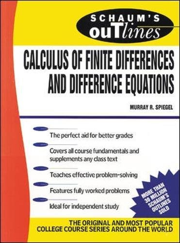 Schaum's Outline of Calculus of Finite Differences and Difference Equations [Paperback]