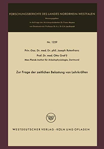 Zur Frage der zeitlichen Belastung von Lehrkrften [Paperback]