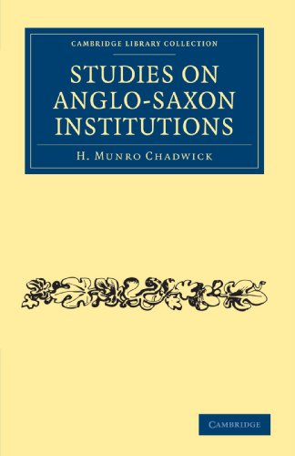 Studies on Anglo-Saxon Institutions [Paperback]