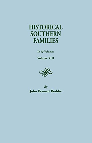 Historical Southern Families [Paperback]
