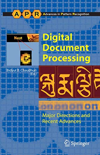 Digital Document Processing Major Directions and Recent Advances [Hardcover]
