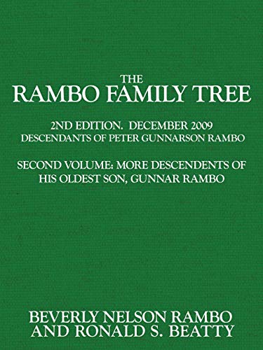 Rambo Family Tree, Volume 2  More Descendants of Gunnar Rambo, Oldest Son of Pe [Paperback]