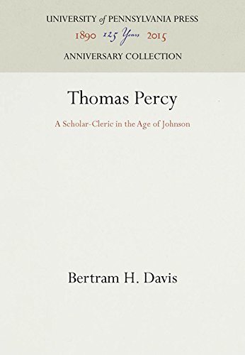 Thomas Percy  A Scholar-Cleric in the Age of Johnson [Hardcover]
