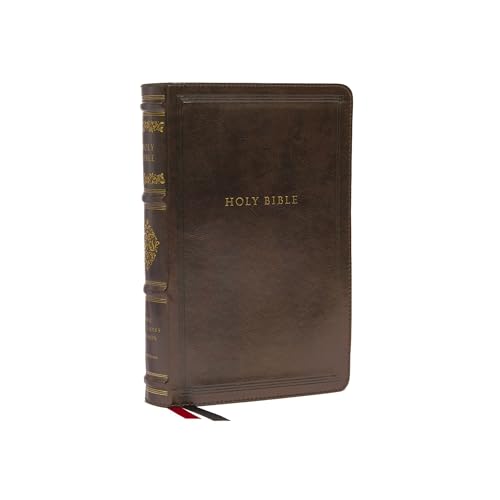 NKJV, Personal Size Reference Bible, Sovereign Collection, Leathersoft, Brown, R [Leather / fine bindi]