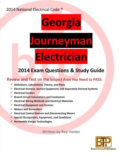 Georgia 2014 Journeyman Electrician Study Guide [Paperback]