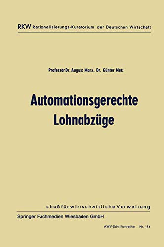 Automationsgerechte Lohnabzge [Paperback]
