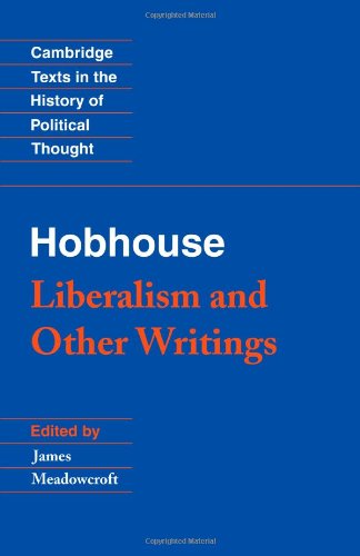 Hobhouse Liberalism and Other Writings [Paperback]
