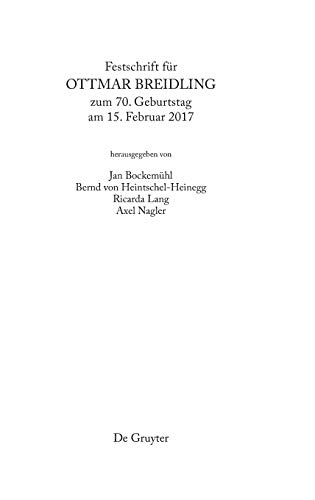 Festschrift Fr Ottmar Breidling Zum 70. Geburtstag Am 15. Februar 2017 [Hardcover]