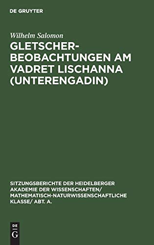 Gletscherbeobachtungen Am Vadret Lischanna (Unterengadin) [Hardcover]