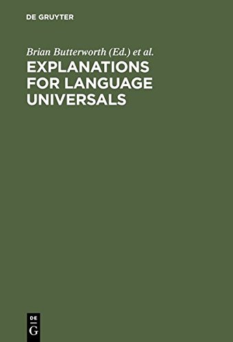 Explanations for Language Universals [Hardcover]