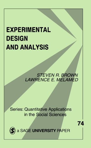 Experimental Design and Analysis [Paperback]