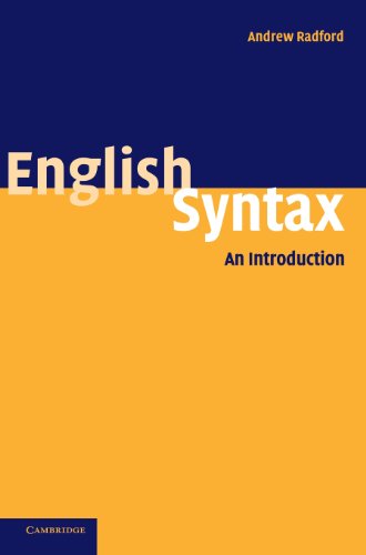 English Syntax An Introduction [Hardcover]