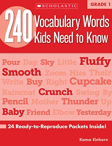 240 Vocabulary Words Kids Need to Know Grade 1 24 Ready-to-Reproduce Packets I [Paperback]