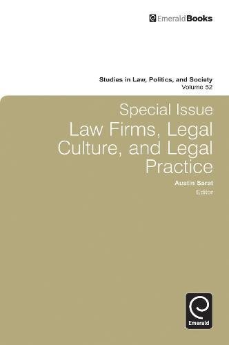 Special Issue  Law Firms, Legal Culture, and Legal Practice [Hardcover]