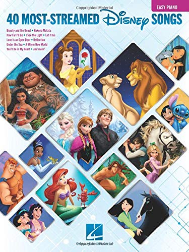 The 40 Most-Streamed Disney Songs Easy Piano Songbook [Paperback]