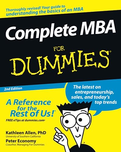 Complete MBA For Dummies [Paperback]