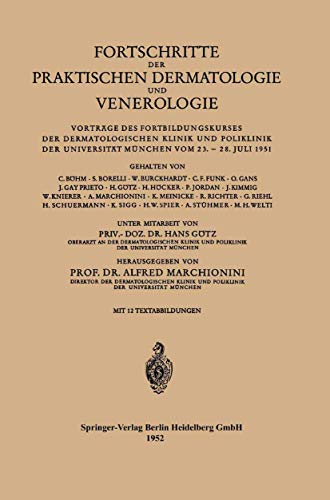 Fortschritte der Praktischen Dermatologie und Venerologie Vortrge des Fortbild [Paperback]