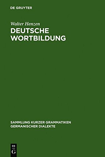 Deutsche Wortbildung [Hardcover]
