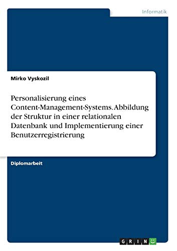 Personalisierung Eines Content-Management-Systems. Abbildung Der Struktur In Ein [Paperback]