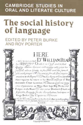 The Social History of Language [Paperback]