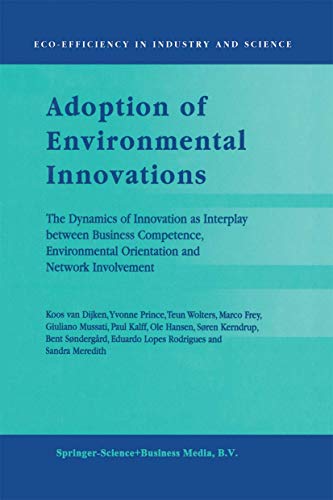 Adoption of Environmental Innovations The Dynamics of Innovation as Interplay b [Hardcover]