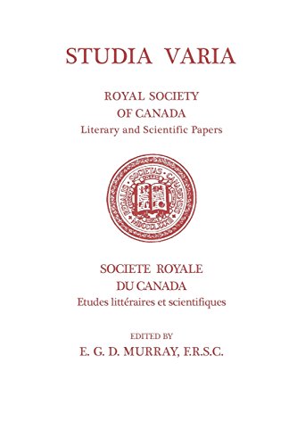 Studia Varia  (royal Society of Canada, Literary and Scientific Papers) [Paperback]