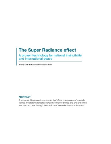 The Super Radiance Effect A New Technology For National Invincibility And Inter [Paperback]