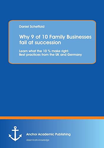 Why 9 Of 10 Family Businesses Fail At Succession Learn What The 10 % Make Right [Paperback]