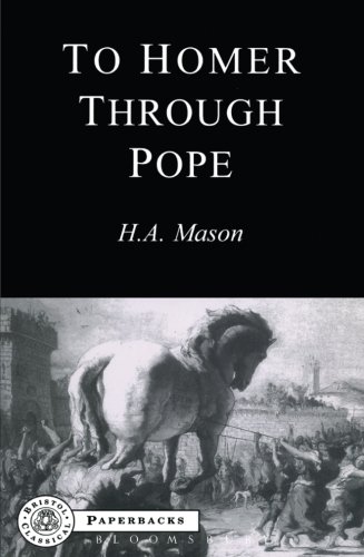 To Homer Through Pope [Paperback]