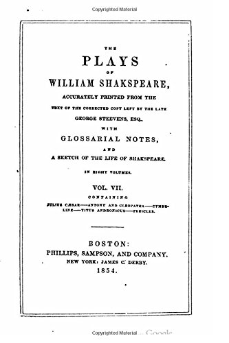 The Plays Of William Shakspeare, Accurately Printed From The Text, Volume Vii [Paperback]