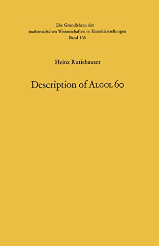 Handbook for Automatic Computation Volume I  Part a [Paperback]