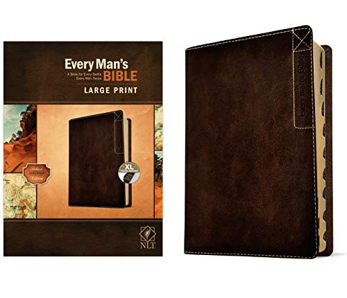 Every Mans Bible NLT, Large Print, Deluxe Explorer Edition (LeatherLike, Rustic [Leather / fine bindi]