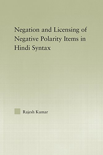 The Syntax of Negation and the Licensing of Negative Polarity Items in Hindi [Paperback]