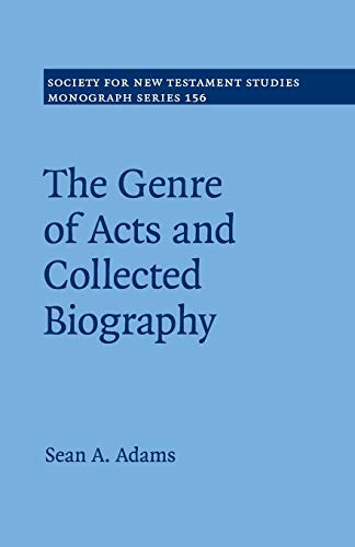The Genre of Acts and Collected Biography [Paperback]