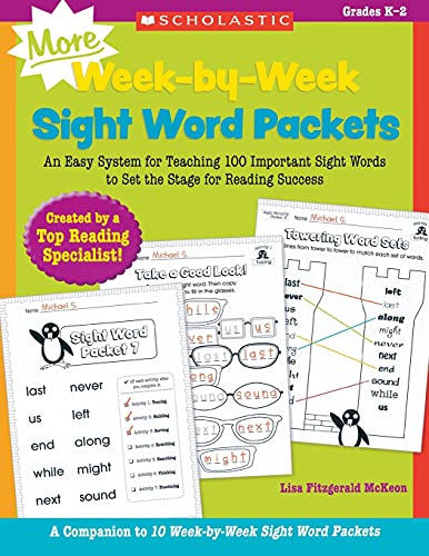 MORE Week-by-Week Sight Word Packets An Easy System for Teaching 100 Important  [Paperback]