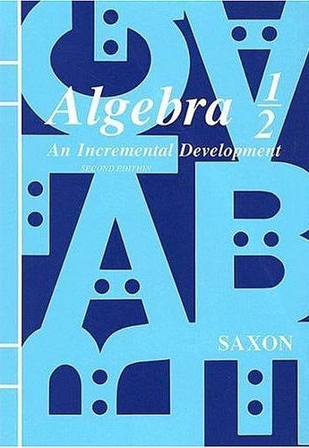 Saxon Algebra 1/2 Kit 3rd Edition [Kit]
