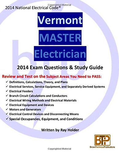 Vermont 2014 Master Electrician Study Guide [Paperback]