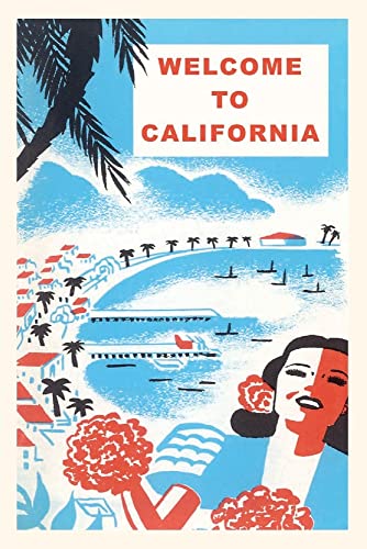 Vintage Journal Welcome To California, Bay With Piers