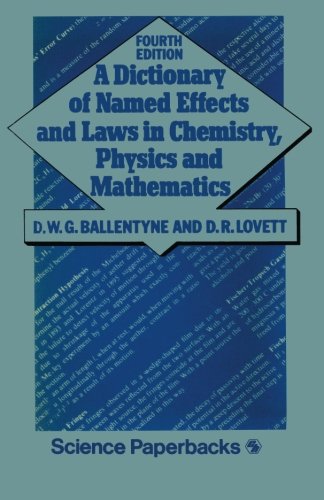 A Dictionary of Named Effects and Laws in Chemistry, Physics and Mathematics [Paperback]